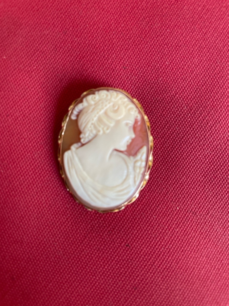 14k Gold Vintage Cameo Brooch/Pendant